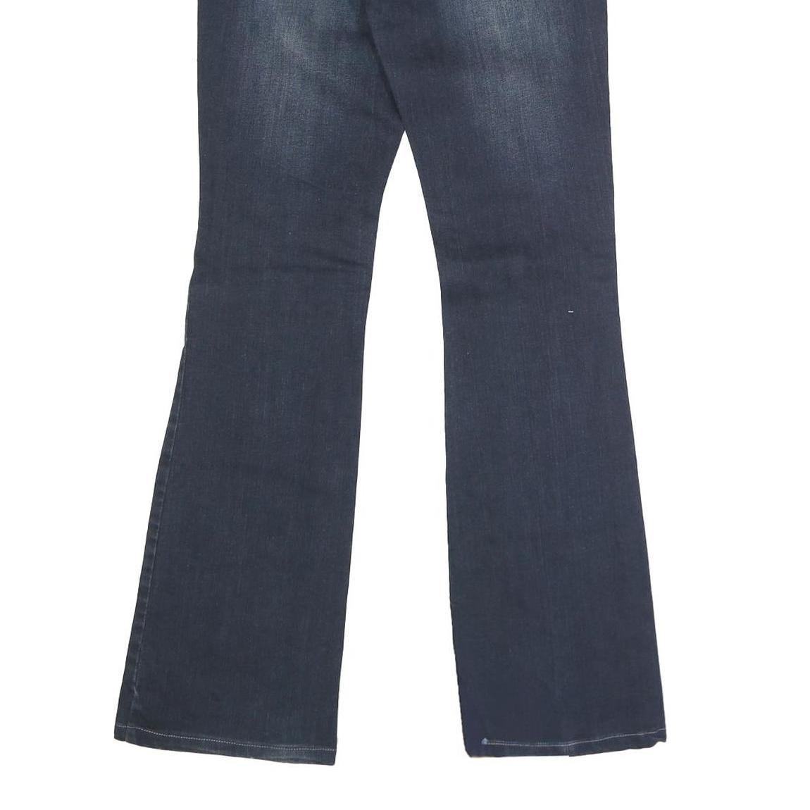 Womens Regular Blue Denim Rinse Button Jeans W27 L30 Stylish Pocket Detail