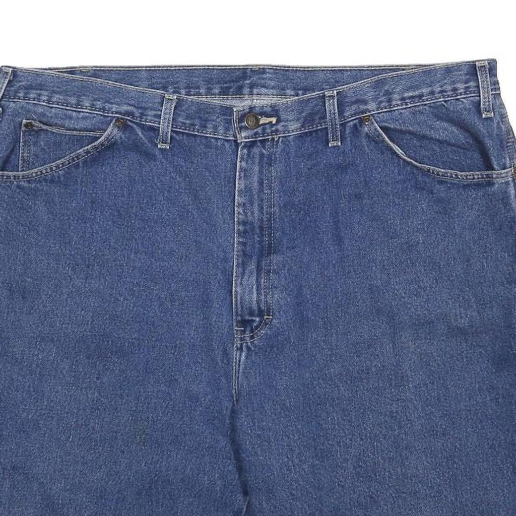 DICKIES Mens Denim Blue Carpenter Shorts 3XL W44 Workwear Cotton