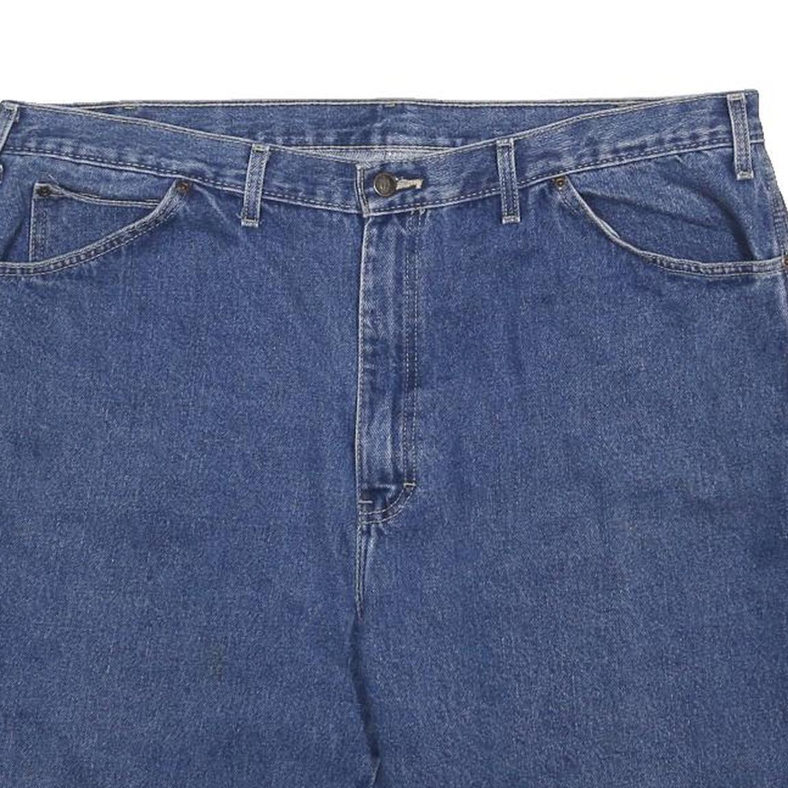 DICKIES Mens Denim Blue Carpenter Shorts 3XL W44 Workwear Cotton