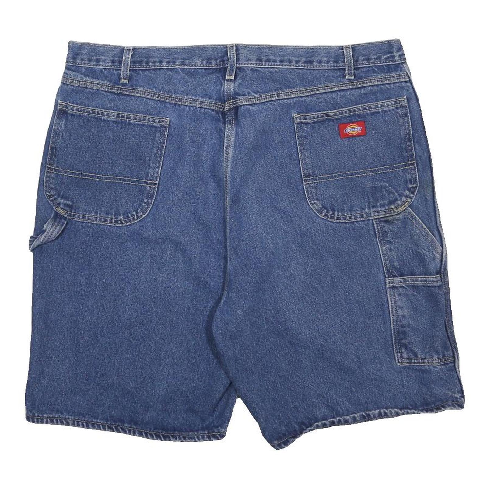 DICKIES Mens Denim Blue Carpenter Shorts 3XL W44 Workwear Cotton