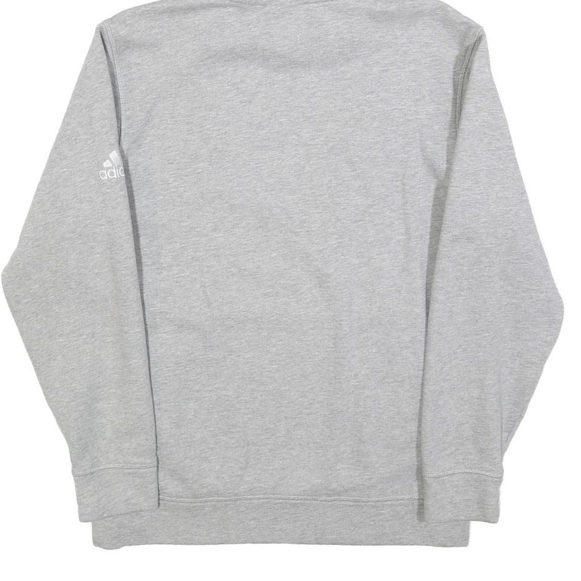 ADIDAS Mens Grey Greenville Football Cotton Blend Pullover Hoodie M Casual