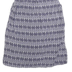 TOMMY HILFIGER Womens Blue Printed Sleeveless Round Neck Top S Polyester Blend