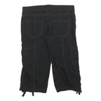 NO BOUNDARIES Womens Black Cargo Cotton Blend Shorts M W30 Casual Pocketed