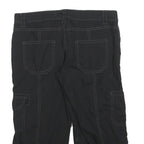 NO BOUNDARIES Womens Black Cargo Cotton Blend Shorts M W30 Casual Pocketed