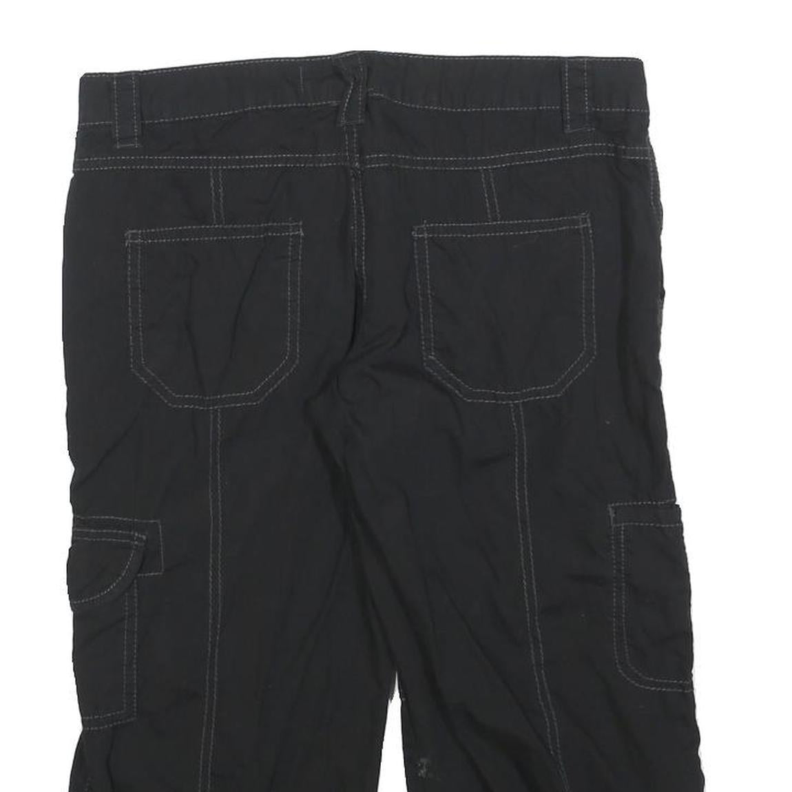 NO BOUNDARIES Womens Black Cargo Cotton Blend Shorts M W30 Casual Pocketed