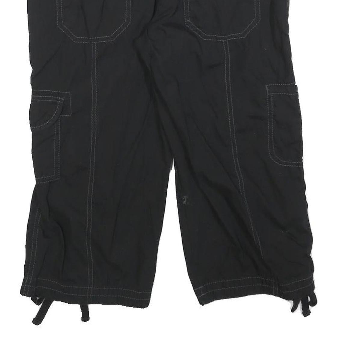 NO BOUNDARIES Womens Black Cargo Cotton Blend Shorts M W30 Casual Pocketed