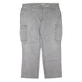 CARHARTT Mens Cotton Blend Grey Regular Straight Trousers W42 L30 Cargo Pockets