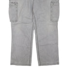 CARHARTT Mens Cotton Blend Grey Regular Straight Trousers W42 L30 Cargo Pockets