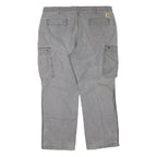 CARHARTT Mens Cotton Blend Grey Regular Straight Trousers W42 L30 Cargo Pockets