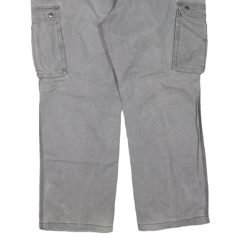 CARHARTT Mens Cotton Blend Grey Regular Straight Trousers W42 L30 Cargo Pockets