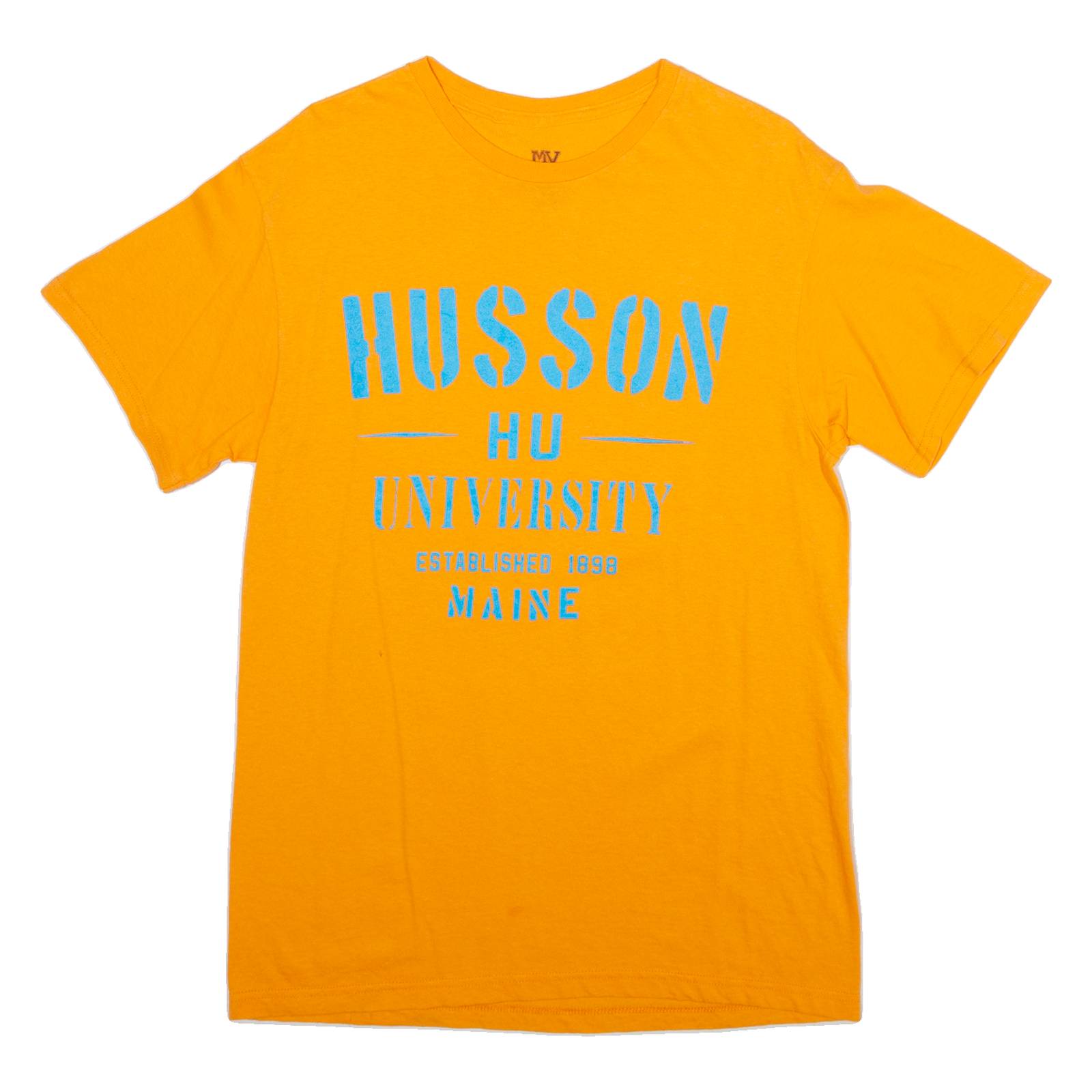 MV SPORT Husson University Mens T-Shirt Orange USA M