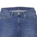 TOMMY HILFIGER Womens Shorts Blue Denim Casual M W28 Folded Hem Pocket Details