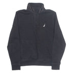 NAUTICA Mens Sweatshirt Black Button Neck S