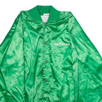 SATINS Colgate Parade Team Mens Bomber Jacket Green Satin Nylon 80s USA M