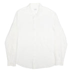 ARMANI COLLEZIONI Mens White Shirt XL Classic Cotton Button-Up Formal