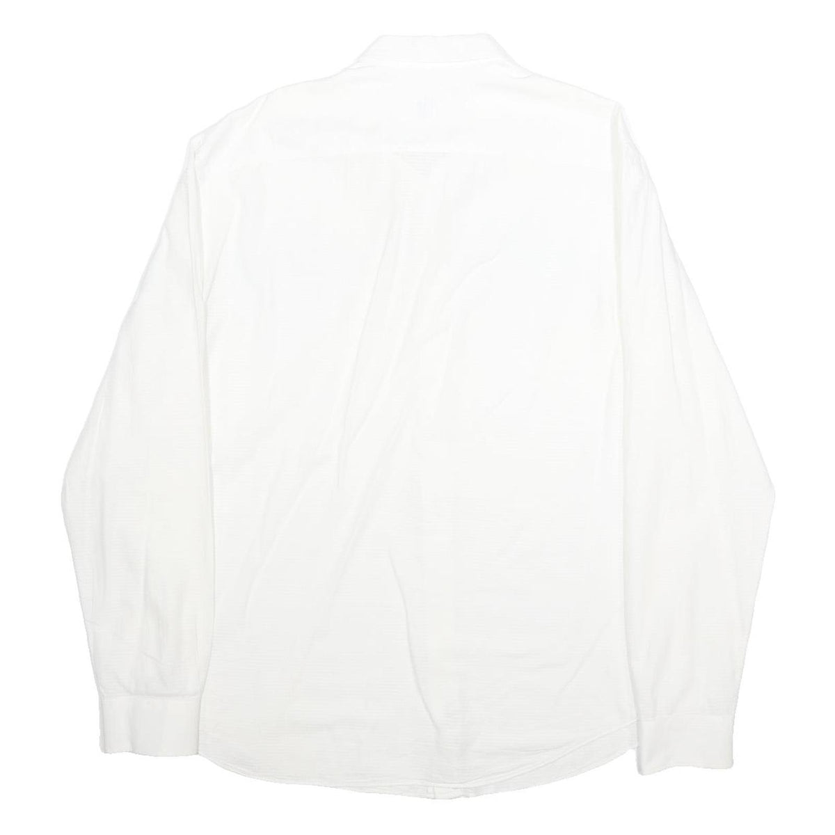ARMANI COLLEZIONI Mens White Shirt XL Classic Cotton Button-Up Formal