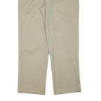 DICKIES Mens Beige Woven Cotton Blend Straight Classic Workwear Trousers W36 L30