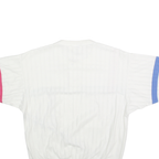 DK GOLD Womens White Blue Pink Colourblock T-Shirt S Short Sleeve Round Neck