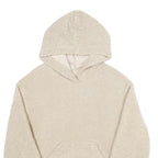 Womens Beige Fleece Hoodie S Soft Warm Pullover Hooded Sweatshirt