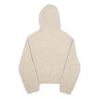 Womens Beige Fleece Hoodie S Soft Warm Pullover Hooded Sweatshirt