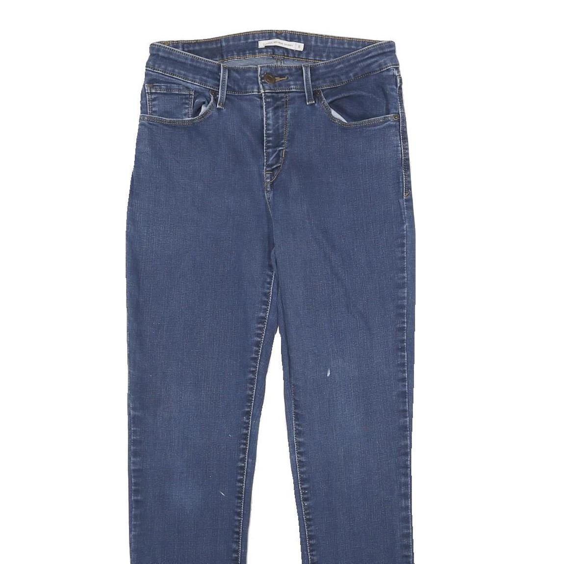LEVI'S Classic Mid Rise Skinny Womens Jeans Blue Classic Skinny Denim W26 L30