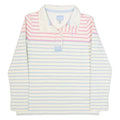 JOULES Womens Patterned Jumper Cream Striped Button Neck Tight Knit UK 10