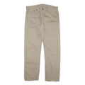 LEVI'S Mens Regular Fit Beige Cotton Blend Zip Trousers W36 L32 Classic Casual