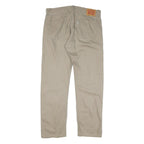 LEVI'S Mens Regular Fit Beige Cotton Blend Zip Trousers W36 L32 Classic Casual