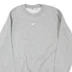 NIKE Womens Grey Cotton Blend Crew Neck Sweatshirt XS Classic Sportswear Casual