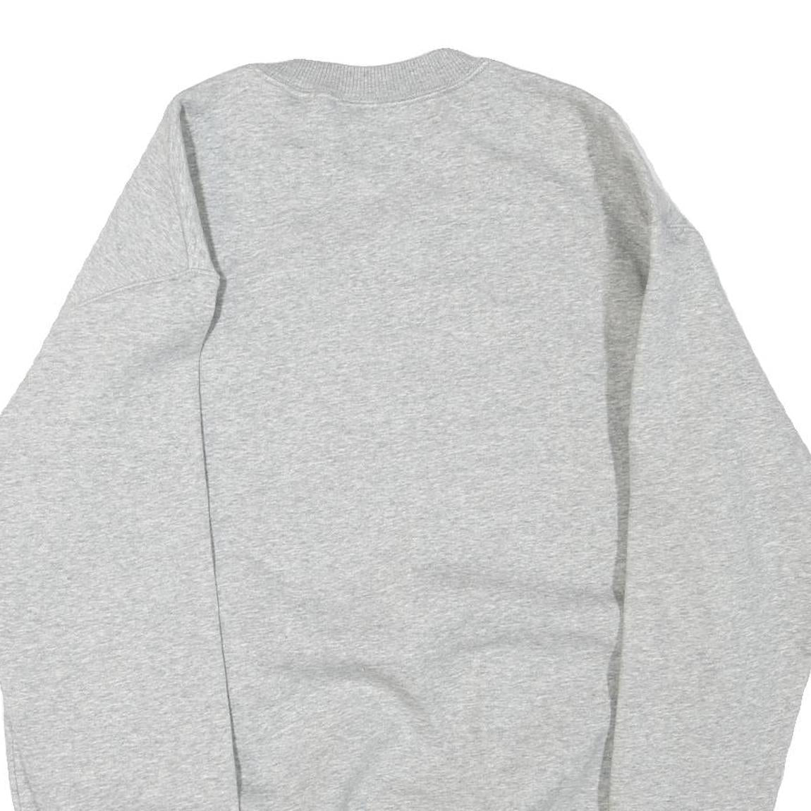 NIKE Womens Grey Cotton Blend Crew Neck Sweatshirt XS Classic Sportswear Casual