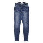 GUESS Womens Blue Slim Skinny Denim Medium Wash Jeans W28 L32 Stretch Pocket Zip