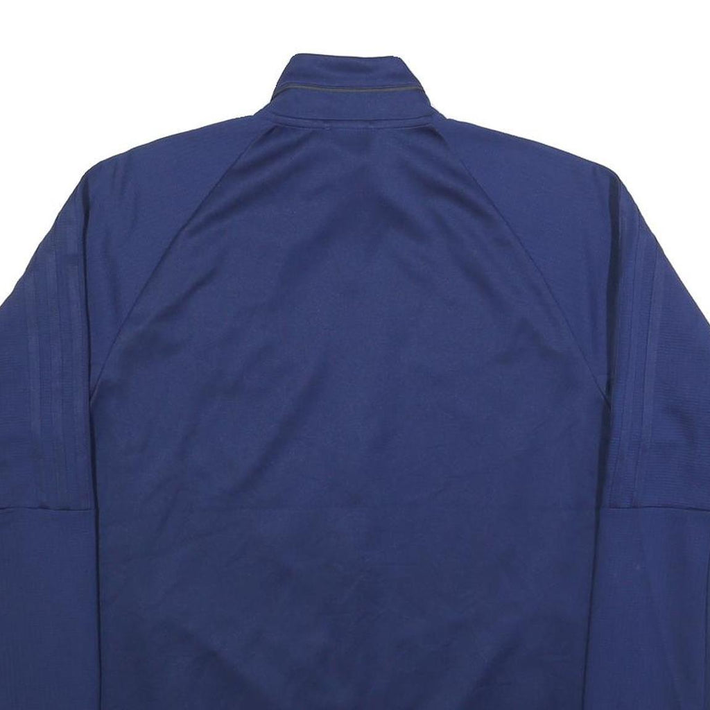 ADIDAS Mens Blue LA Galaxy Outdoor Jacket L Polyester Microfibre Plain Zip