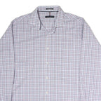 TOMMY HILFIGER Mens Blue & Pink Check Shirt XL Classic Cotton Long Sleeve Casual