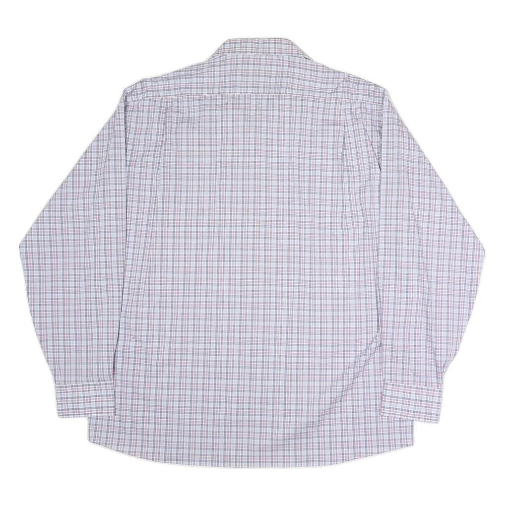 TOMMY HILFIGER Mens Blue & Pink Check Shirt XL Classic Cotton Long Sleeve Casual