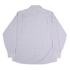 TOMMY HILFIGER Mens Blue & Pink Check Shirt XL Classic Cotton Long Sleeve Casual