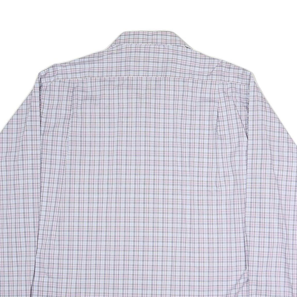 TOMMY HILFIGER Mens Blue & Pink Check Shirt XL Classic Cotton Long Sleeve Casual