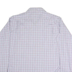 TOMMY HILFIGER Mens Blue & Pink Check Shirt XL Classic Cotton Long Sleeve Casual