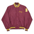 PLA-JAC Mens Maroon & Yellow Short Stop Button Nylon Jacket M Athletic Varsity
