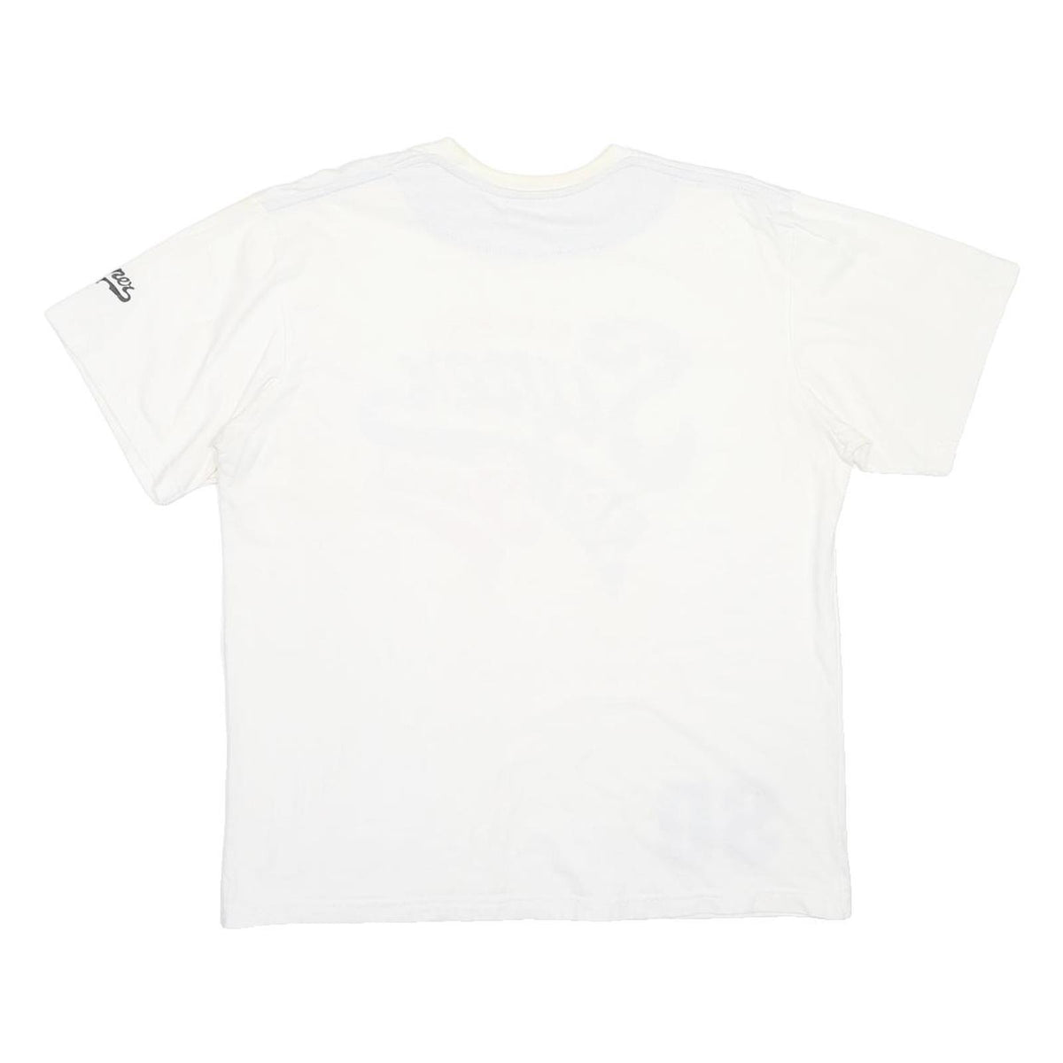 SUPERDRY Mens White & Black Graphic T-Shirt XL Short Sleeve Crew Neck Cotton
