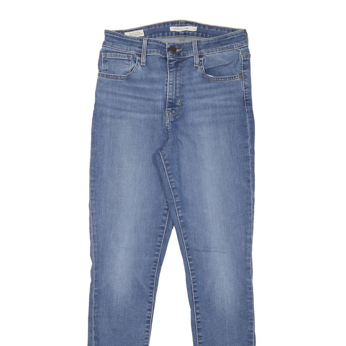 LEVI'S Womens Slim Blue Denim Slim Fit Jeans W26 L29 Zip Cotton Blend