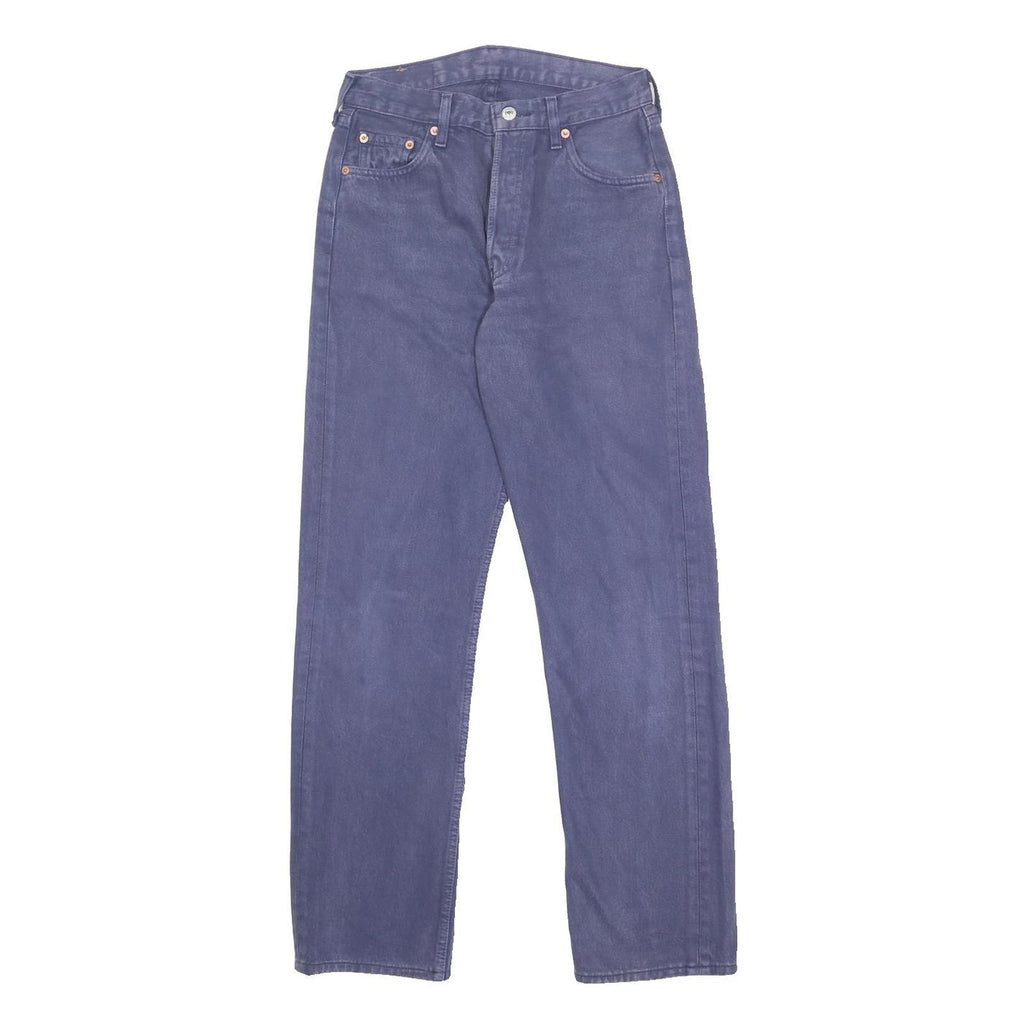 LEVI'S 501 Mens Jeans Blue Regular Straight Denim Stone Wash W29 L30 Classic Fit