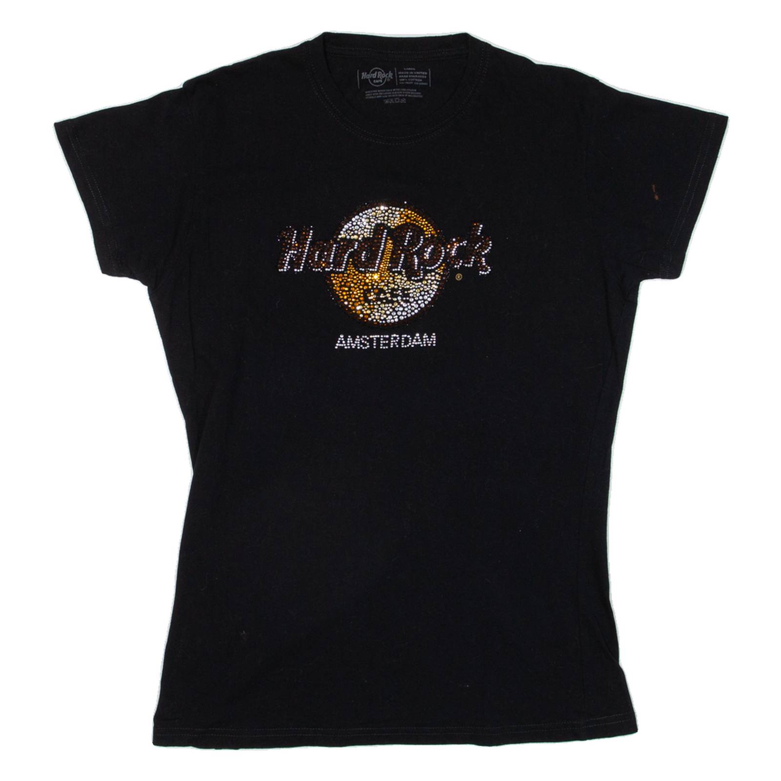 HARD ROCK CAFE Amsterdam Womens T-Shirt Black L