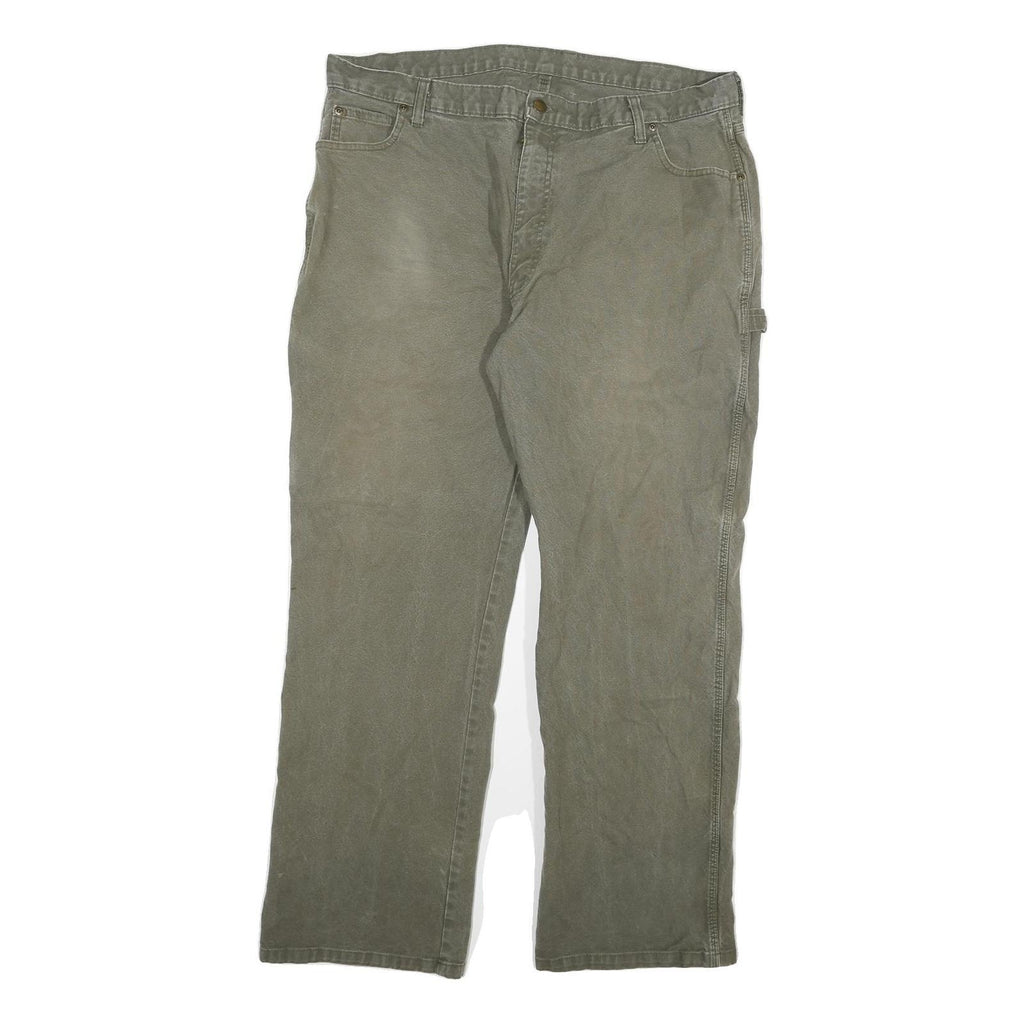 DICKIES Mens Cotton Blend Regular Fit Utility Trousers Olive W38 L30 Workwear