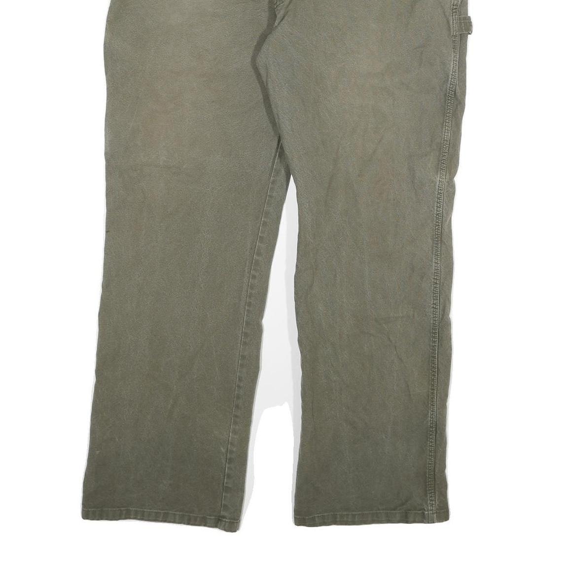 DICKIES Mens Cotton Blend Regular Fit Utility Trousers Olive W38 L30 Workwear