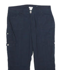 WESTPORT Womens Navy Blue Cargo Shorts UK 12 W32 Cotton Blend Comfort Style