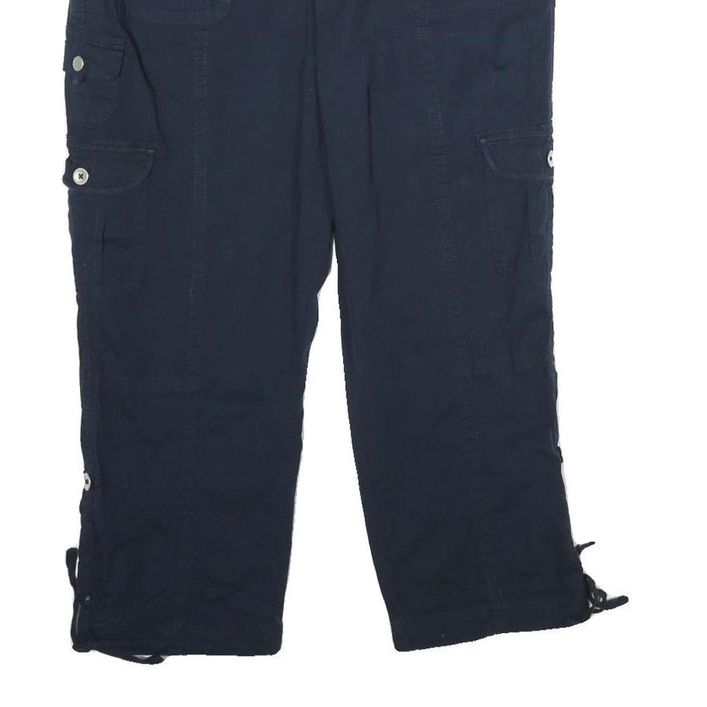 WESTPORT Womens Navy Blue Cargo Shorts UK 12 W32 Cotton Blend Comfort Style