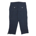 WESTPORT Womens Navy Blue Cargo Shorts UK 12 W32 Cotton Blend Comfort Style