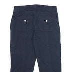WESTPORT Womens Navy Blue Cargo Shorts UK 12 W32 Cotton Blend Comfort Style