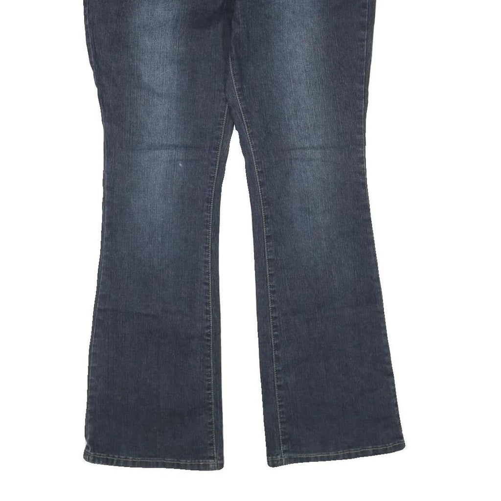 ROZ & ALI Womens Blue Regular Fit Flared Denim Cotton Blend Medium W34 L31