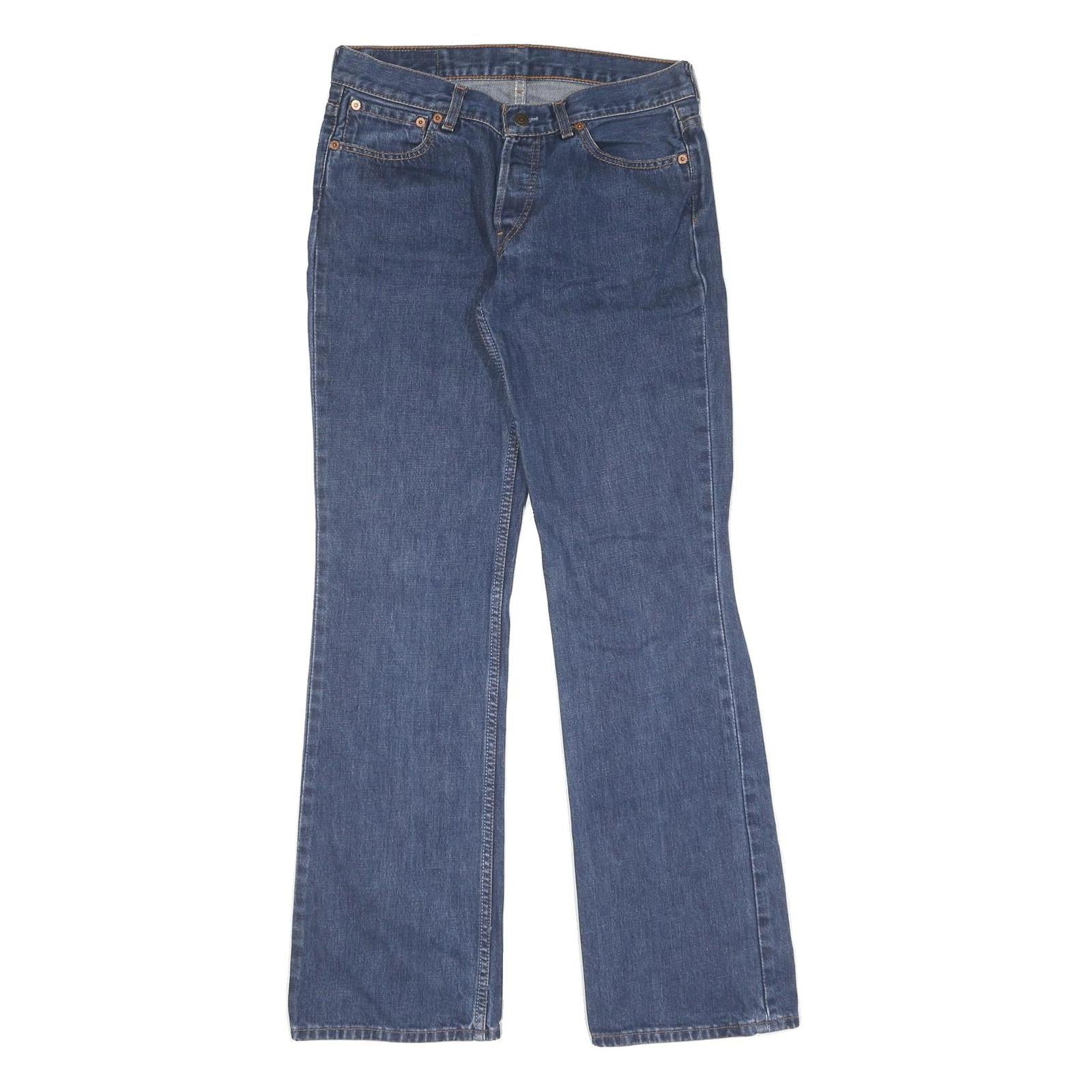 LEVI'S Womens Regular Blue Jeans Cotton Button W30 L34 Classic Straight Denim